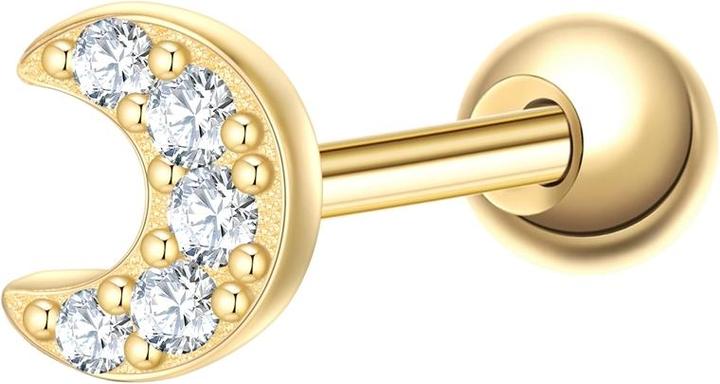 Produktbild Glanzstücke München Damen Ohrstecker Mond Sterling Silber - 37406 (Sterling Silber)