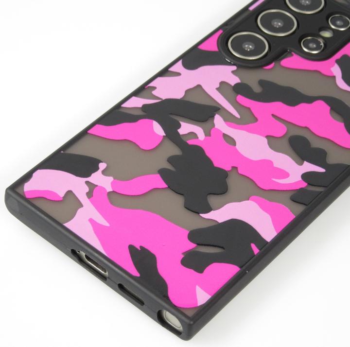 Produktbild PhoneLook Hülle Semi Transparent blurry Design Camouglage Violett (Samsung Galaxy S24 Ultra)