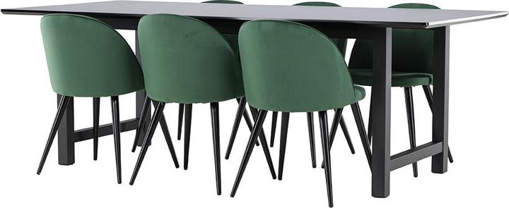 Produktbild Ebuy24 Essgruppe Oslo schwarz (220 x 100 x 75 cm)