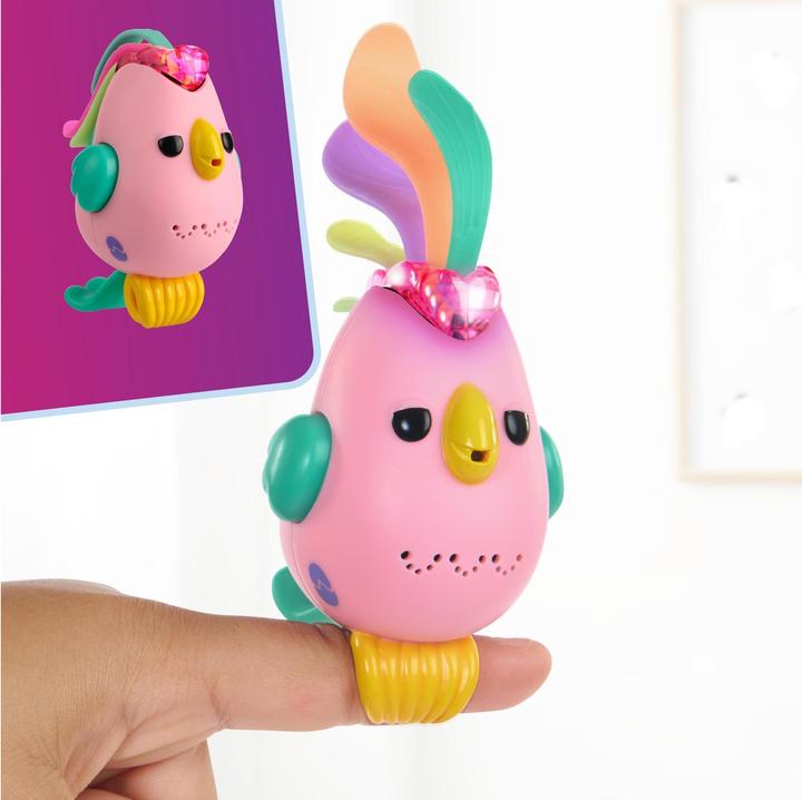 Produktbild WowWee Fingerlings Sweet Tweets Interactive Bird: Debbie, Record & Play Secret Messages, 40+ Sounds & React (Multilingual)