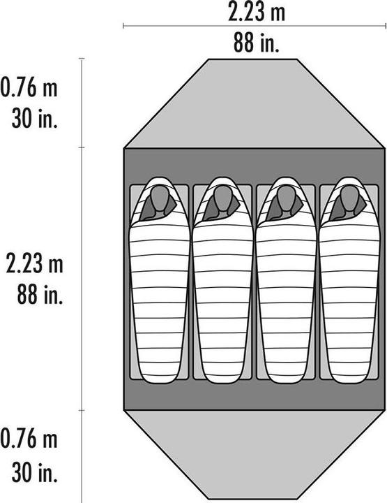Actual product image Msr elixir (Dome tent, 4.26 kg, 4 persons)