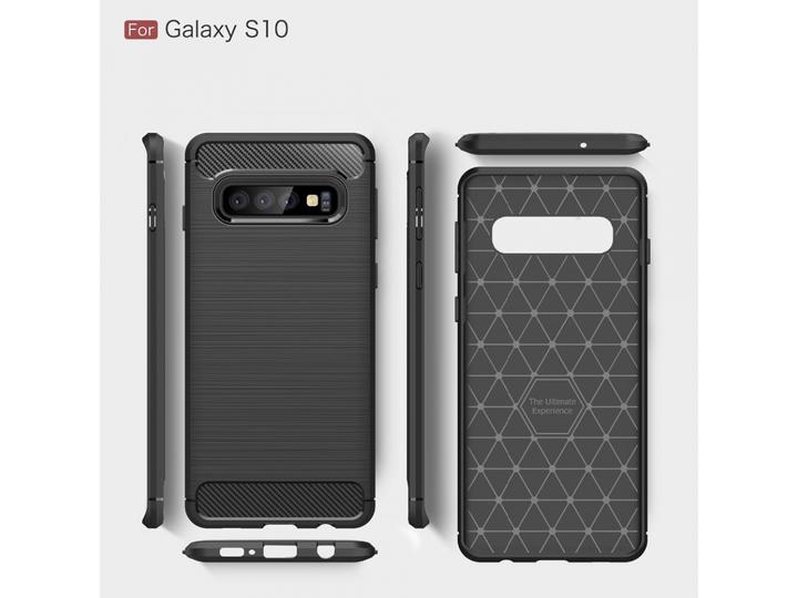 Image du produit Screenguard Samsung Galaxy S10 Housse Carbon Brushed Soft TPU (Samsung Galaxy S10)