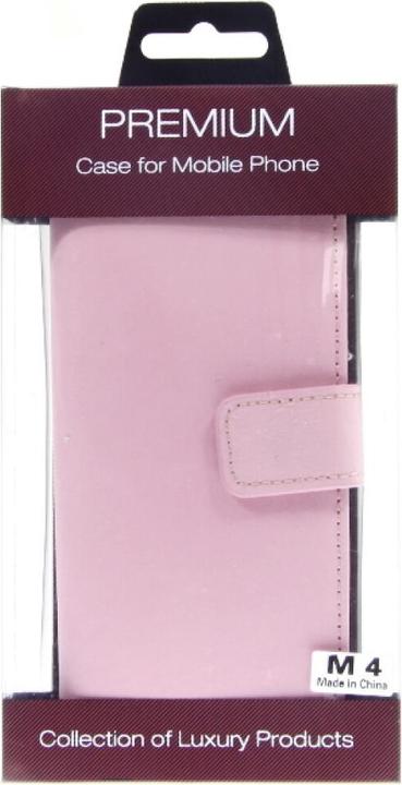 Actual product image OEM Slim Leather Book Case for HTC M4 mini - pink 4250710542529 (HTC One Mini)