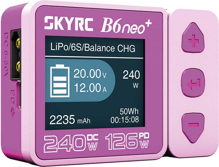 Produktbild SkyRC B6neo+ Ladegerät pink LiPo 1-6s 10A 200W