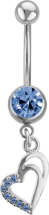 Bijouteria Bauchpiercing (Kristall, Messing rhodiniert, Chirurgenstahl 316L)