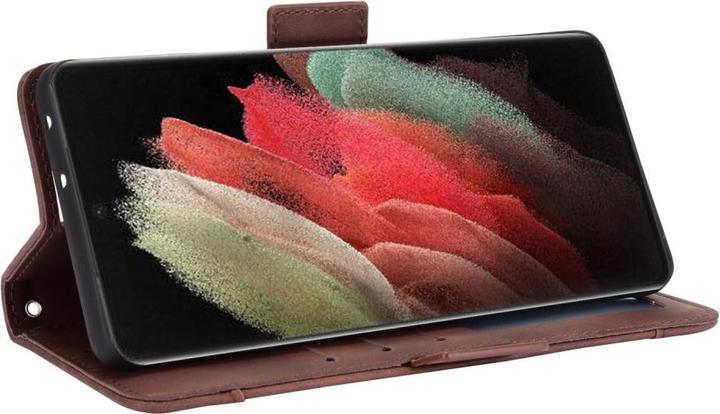 Image du produit Cover-Discount Galaxy S21 Ultra - Étui avec de nombreuses poches pour cartes marron (Samsung Galaxy S21 Ultra)