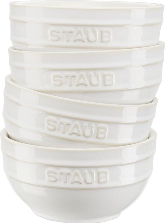 Staub Lot de 4 bols ronds - 12 cm ivoire