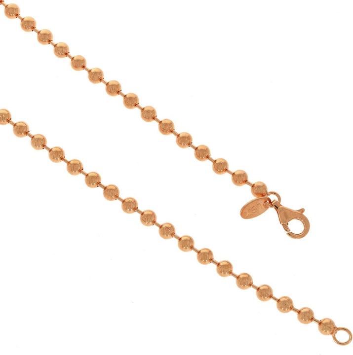 Produktbild Xen Kugelkette 42 cm lang aus 925 Silber rosévergoldet (925 Sterling Silber, 42 cm)