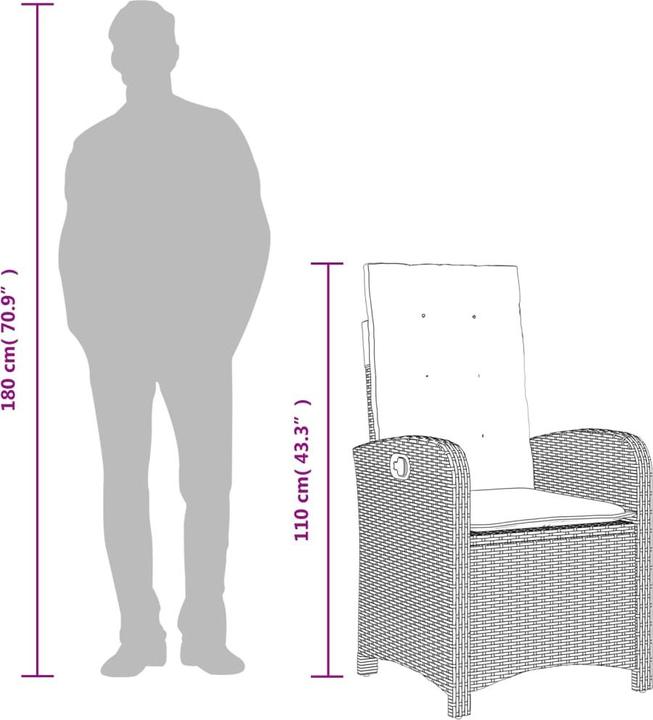 Actual product image VidaXL 10-piece garden lounge set with cushions (57 cm)