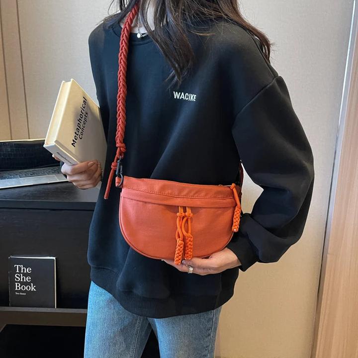 Produktbild Only-Bags.Store Casual Solid Color Chest Bag Grosse Kapazität Taille Pack Taschen Canvas Schulter Crossbody Taschen