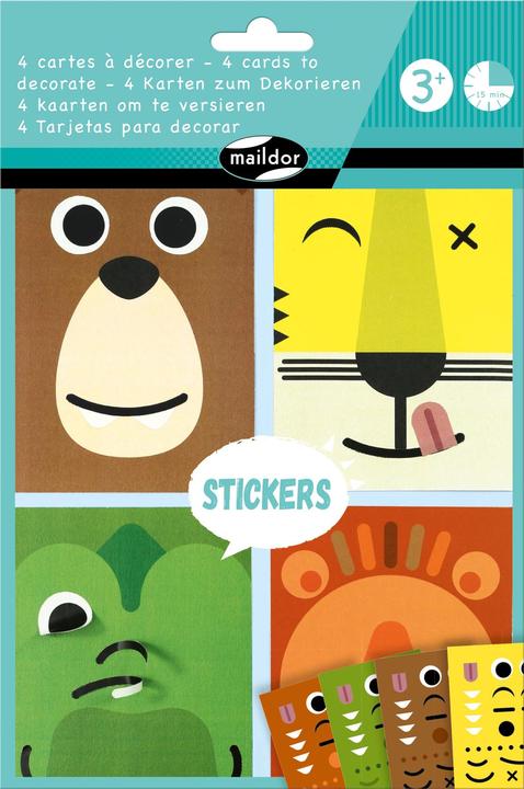 Image du produit Maildor Pochette créative, Portraits d'animaux géométriques - Multicolore