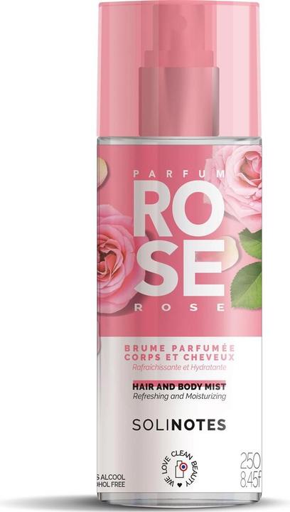 Solinotes Rose Body Mist (Körpermilch, Körpercreme, Körperlotion, Körpergel, 250 ml)