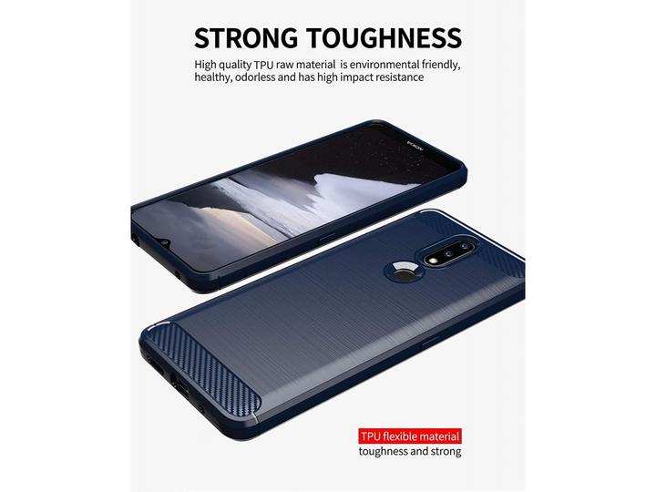 Actual product image Screenguard Nokia 2.4 Cover Carbon Brushed Soft TPU (Nokia 2.4)