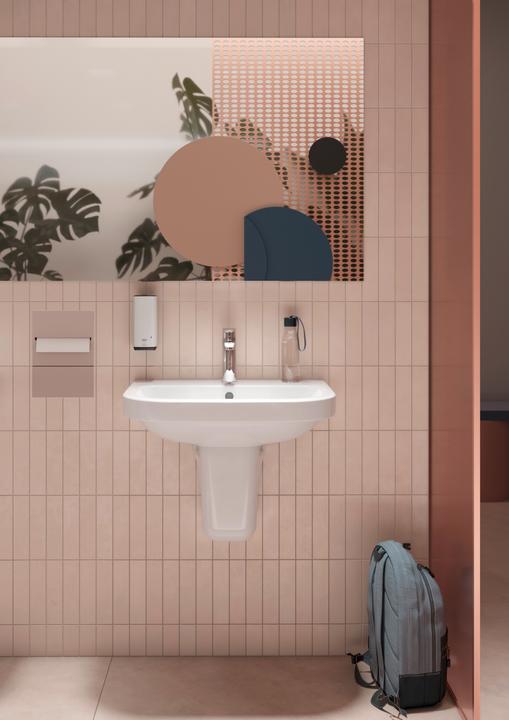 Produktbild Duravit D-Code Waschtisch, mit Hahnloch, mit Überlauf, 600x460x165mm, Weiss Hochglanz (460 mm, 600 mm)