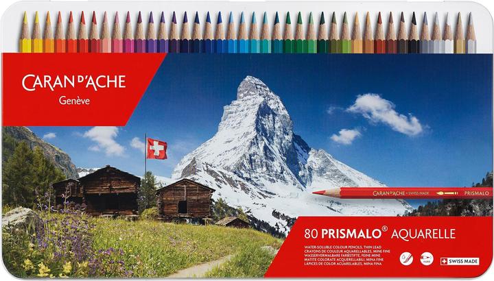 Caran d'Ache Prismalo Aquarelle Metallschachtel (Multicoloured, 80 x)