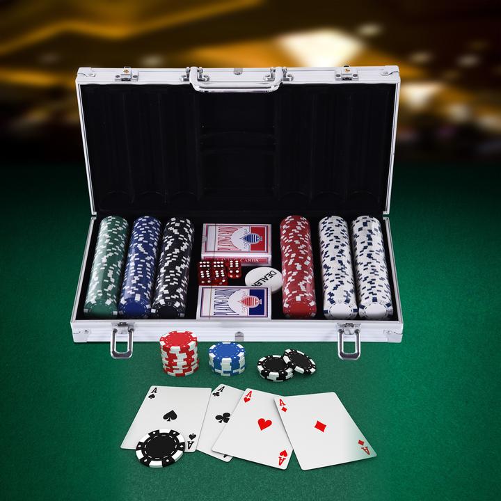 Produktbild Homcom Pokerkoffer mit 300 Chips (Englisch, Deutsch)