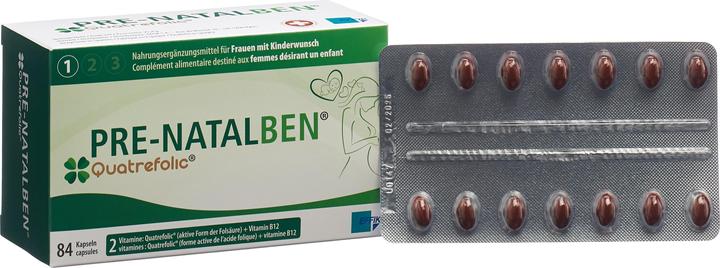 Produktbild Natalben PreNatalben Quatrefolic (84 Stück, Kapseln, 65 g)