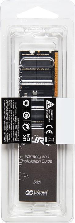 Actual product image Kingston SORAM D5 6400 16GB C38 FURY Impact (1 x 16GB, 6400 MHz, DDR5 RAM, SO-DIMM)