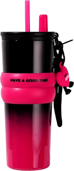 Techsuit - Thermos (THM7) - Car Cup, Single Pipette, Stainless Steel 316, 710ml - Fuchsia (0.71 l)