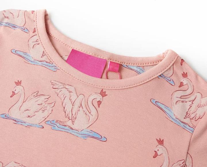 Produktbild VidaXL Kinderpyjama mit Langen Ärmeln Hellrosa 104,Material: 95 (104)