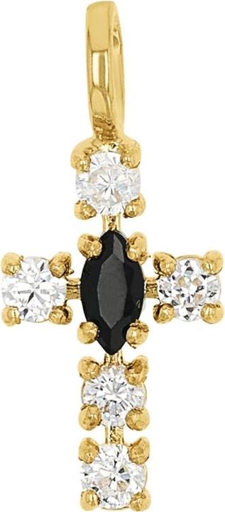 Produktbild Amor Anhänger für Damen, Gold 375, Zirkonia synth. | Kreuz (Gold 375, 9 ct)
