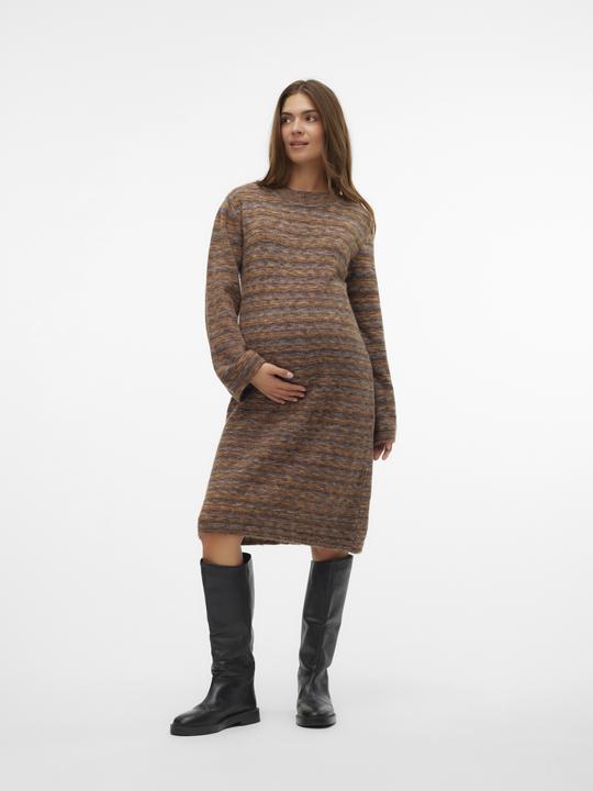 Image du produit Mamalicious Coupe normale Haut fermé Poignets élastiques Manches ballon Robe courte Robe en tricot (XL)