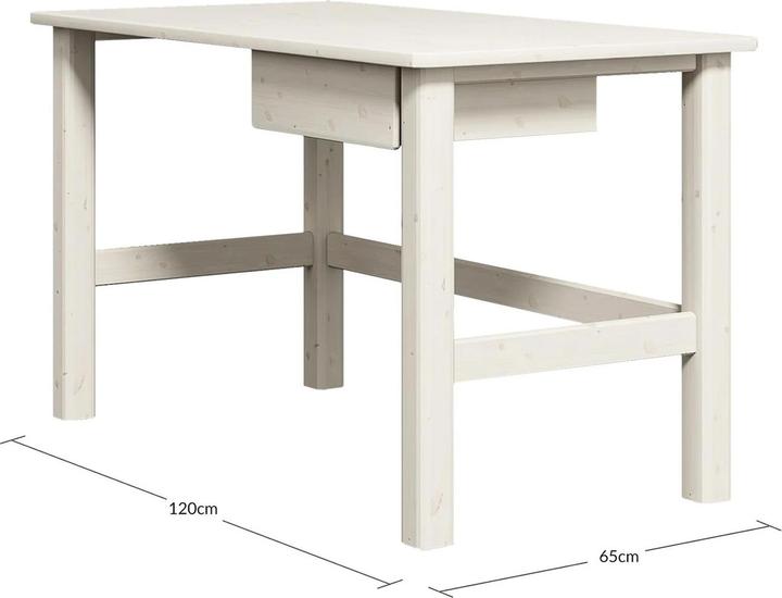 Immagine prodotto Flexa Classic Schreibtisch mit Schublade Weiss lasiert