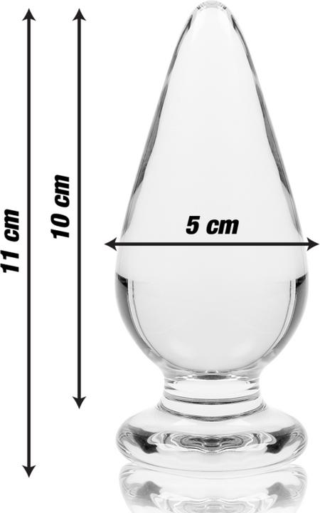 Actual product image Ibiza Nebula Series By ™ - Model 4 Anal Plug Borosilicate Glass 11 X 5 cm Clear