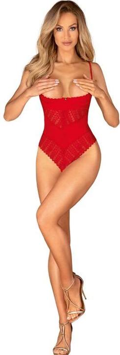 Actual product image Obsessive - Ingridia Crotchless Teddy - Red (M/L)