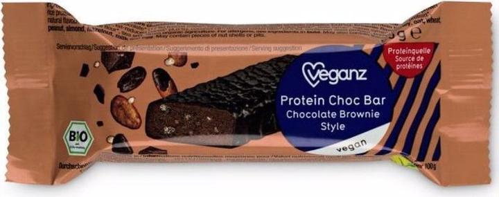 Actual product image Veganz Protein Choc Bar Chocolate Brownie Style Organic (50 g)