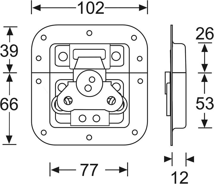 Actual product image Werkstarck Closures BUTTERFLY MEDIUM V4 (Crate locks, 1 pcs.)