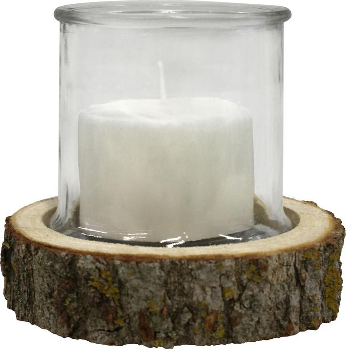 Produktbild Natura Punto Kerzenglas auf Holzsockel (13 x 13 cm)