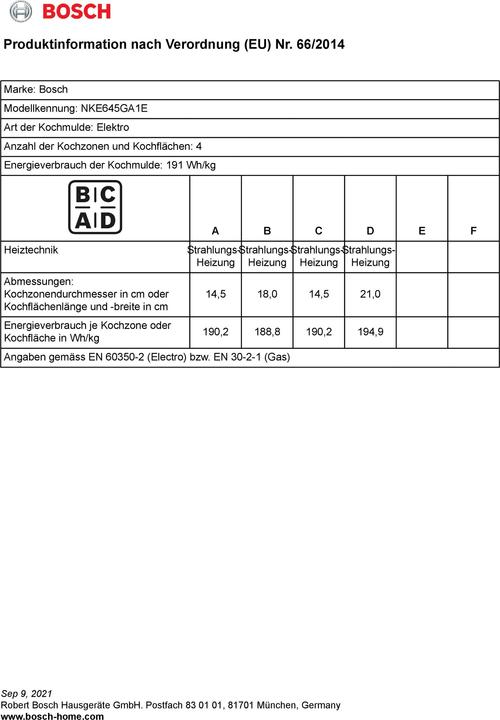 Produktbild Bosch Hausgeräte Nke645ga1e