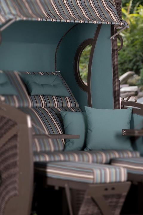 Actual product image DeVries Beach chair Amrum XL pine - special edition - PE stone grey Des. 444