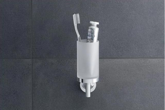 Productafbeelding Duravit Glashouder STARCK T incl. glas wit mat chroom