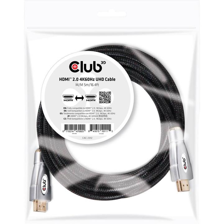 Immagine prodotto Club 3D HDMI (Typ A) — HDMI (Typ A) (5 m, HDMI)