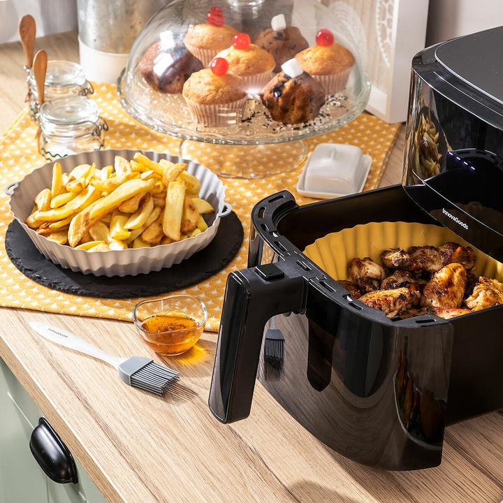 Immagine prodotto InnovaGoods Stampi in silicone con spazzola da forno per friggitrici ad aria calda Mollicon