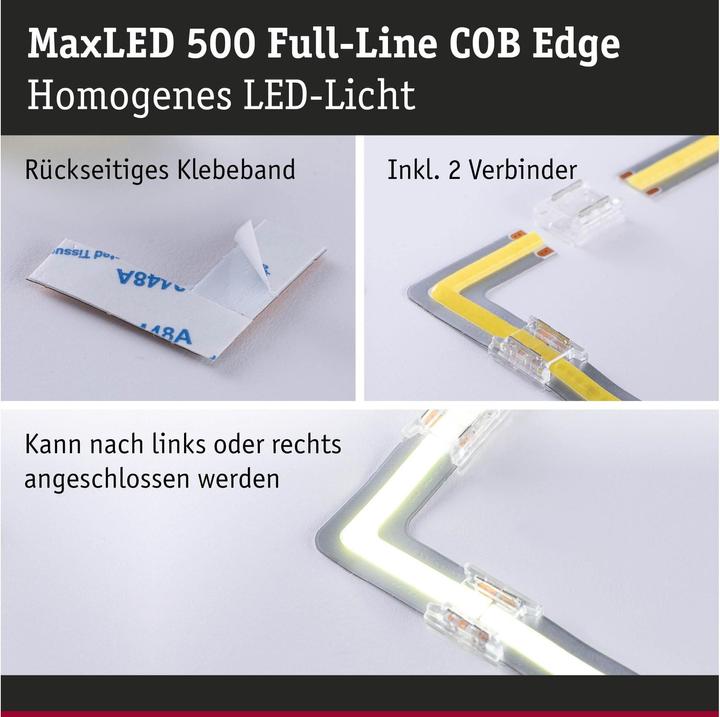Actual product image Paulmann MaxLED 500 Full-Line COB Stripe corner (White, 3 cm, Indoor)