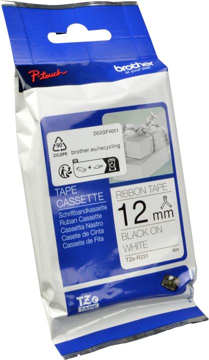Brother TZe-R231 (1.20 cm, Schwarz)