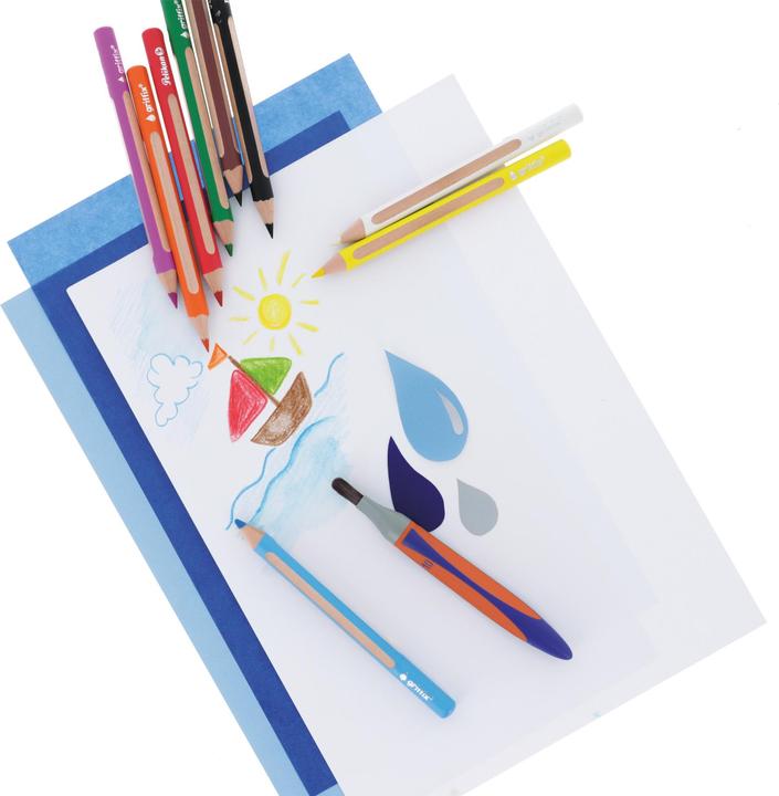 Image du produit Pelikan Coffret de crayons de couleur 8+1ST Griffix WV assortis (Couleurs assorties, crayon inclus, 10 x)