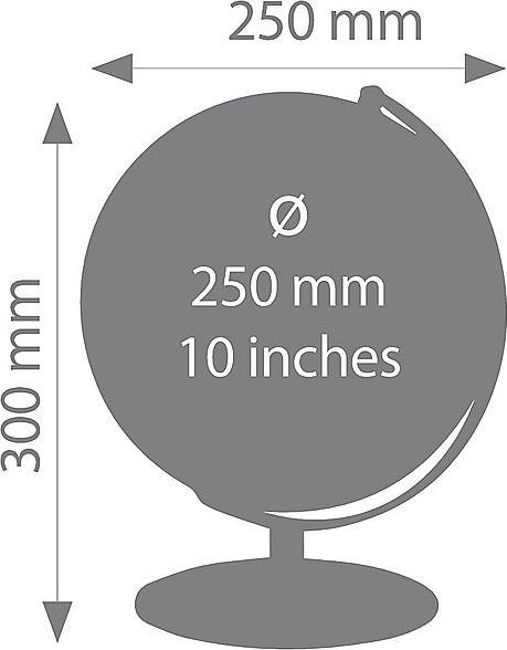 Image du produit emform Globe de table Planet bleu métallique/argenté (25 cm)