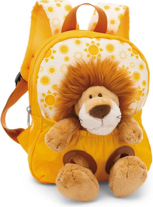 Actual product image NICI Backpack with lion soft toy
