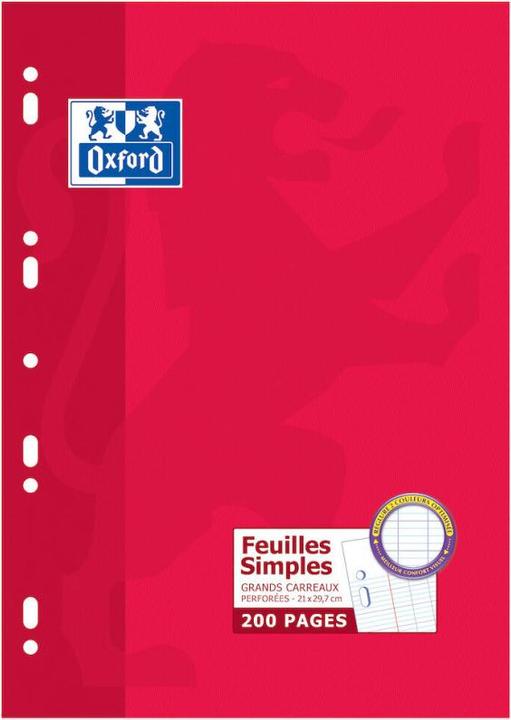 Produktbild Oxford Feuilles simples perfor‚es, A4, seyŠs (A4)
