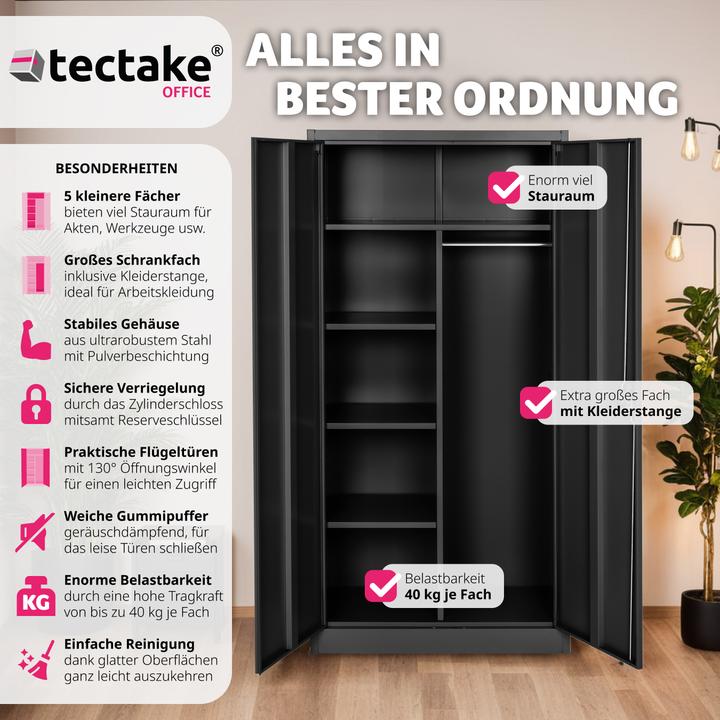 Actual product image tectake Filing cabinet (180 x 80 x 40 cm)