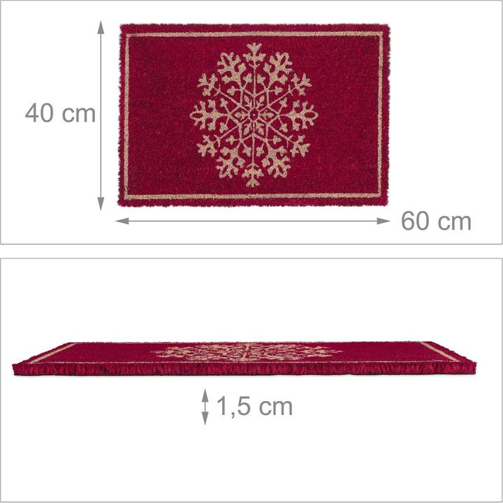 Produktbild Relaxdays Fussmatte (60 x 40 x 1.5 cm)