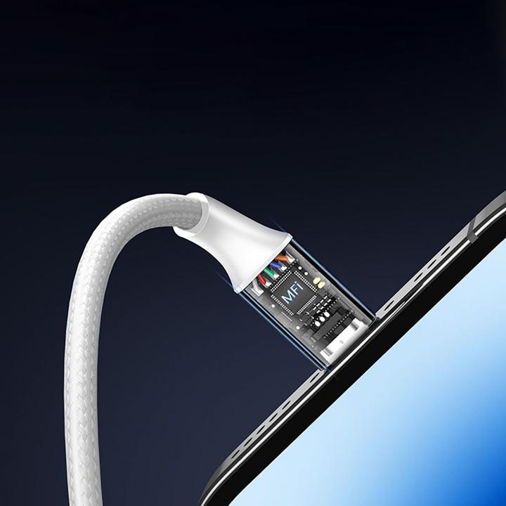 Produktbild Ugreen Lightning USB Nylon Alu MFi (1.50 m, USB 2.0)