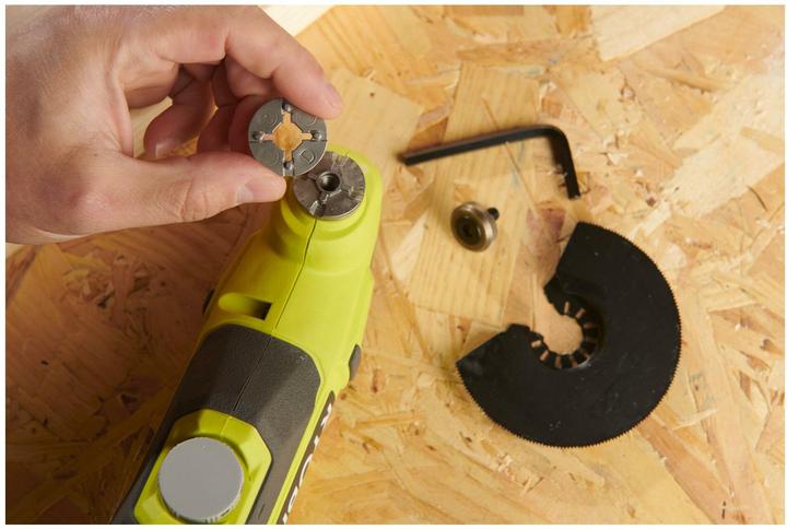 Actual product image Ryobi ONE+ cordless multitool RMT18-0, 18Volt (green/black, without battery and charger)