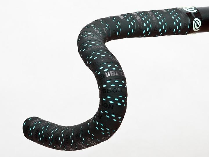 Actual product image Bike Ribbon Wrap for bicycle tape drops steering wheel gr. 3.0 mm black and blue (new)