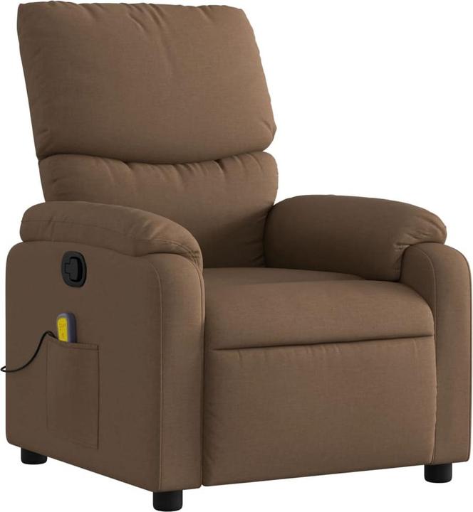 VidaXL Massagesessel Braun Stoff,Farbe: Braun,Material: Stoff (100