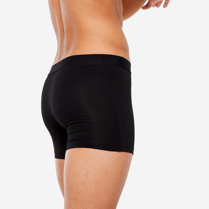 Immagine prodotto Domyos Boxer da uomo in cotone confezione da 3 pezzi - nero/grigio/blu (XXL, confezione da 3)